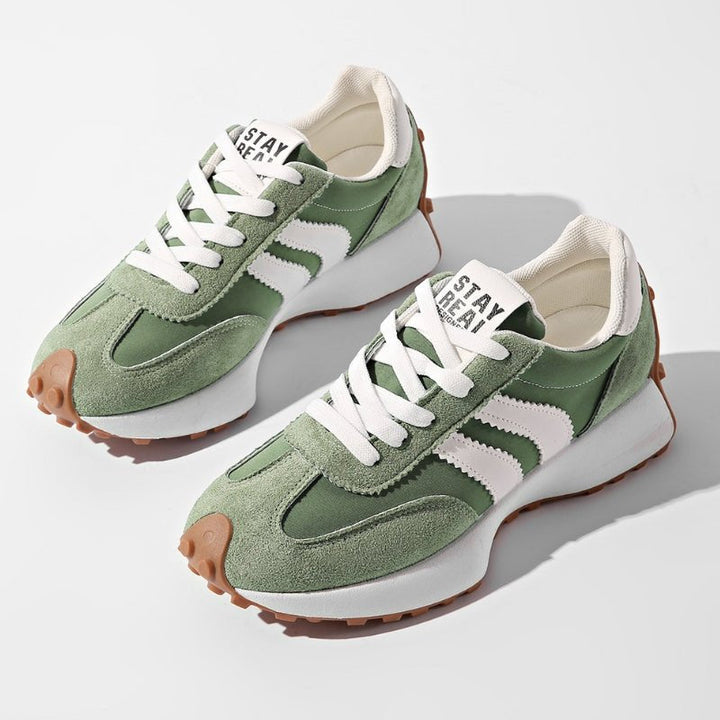 Annika | Damen Retro Platform Chunky Sneakers mit Schnürung