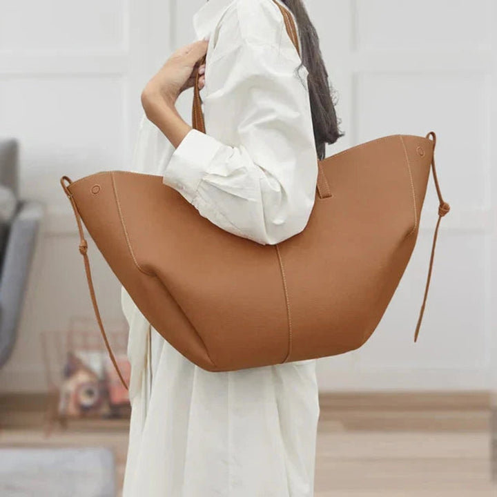 Marlene | Damen Vintage Kunstleder Tote Bag Große Schultertasche
