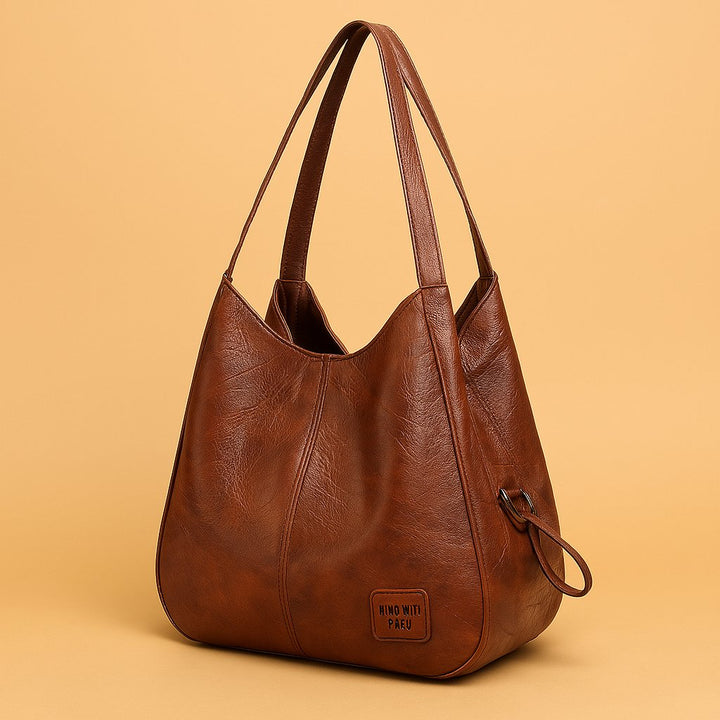 Lena | Damen Vintage Leder Schultertasche Hobo-Stil geräumig