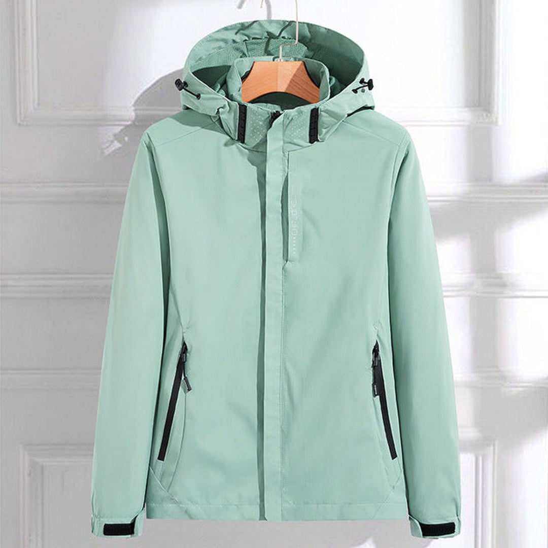 Hannah | Damen Wasserdichte Regenjacke mit Abnehmbarer Kapuze Verstellbarer Passform