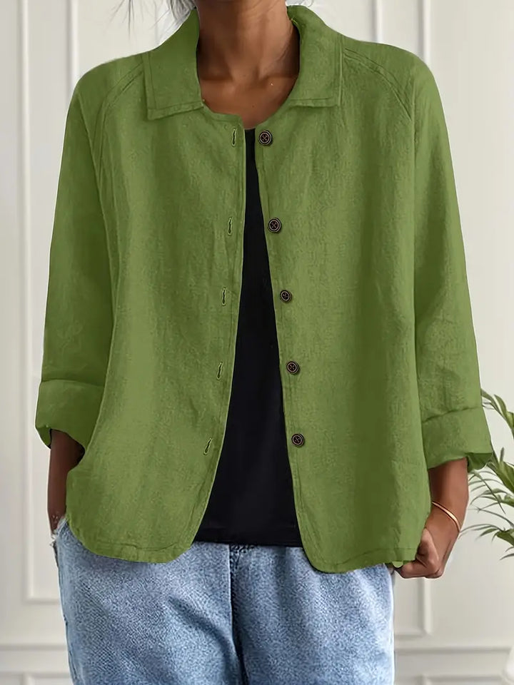 Hanna | Damen Casual Leichte Jacke Mit Knopfleiste