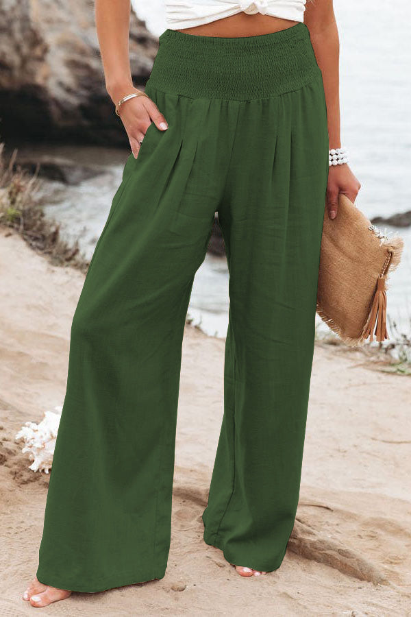 Johanna | Damen High-Waist Hosen mit weitem Bein