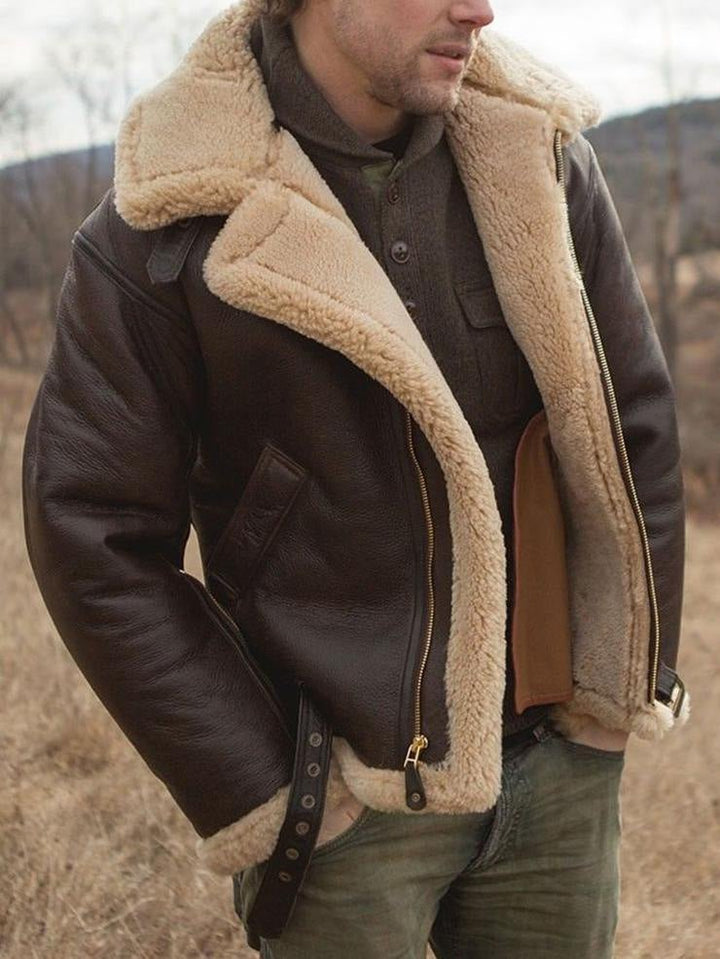 Roland | Herren Klassische Fliegerjacke mit Reißverschluss