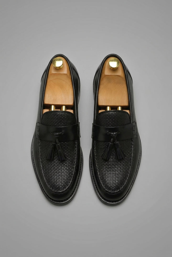 Dominik | Herren Geflochtene Quasten-Slipper Klassische Leder-Loafer