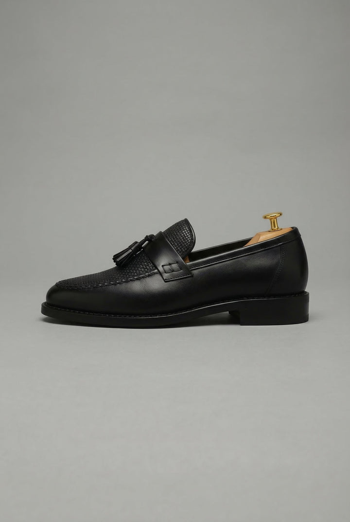 Dominik | Herren Geflochtene Quasten-Slipper Klassische Leder-Loafer