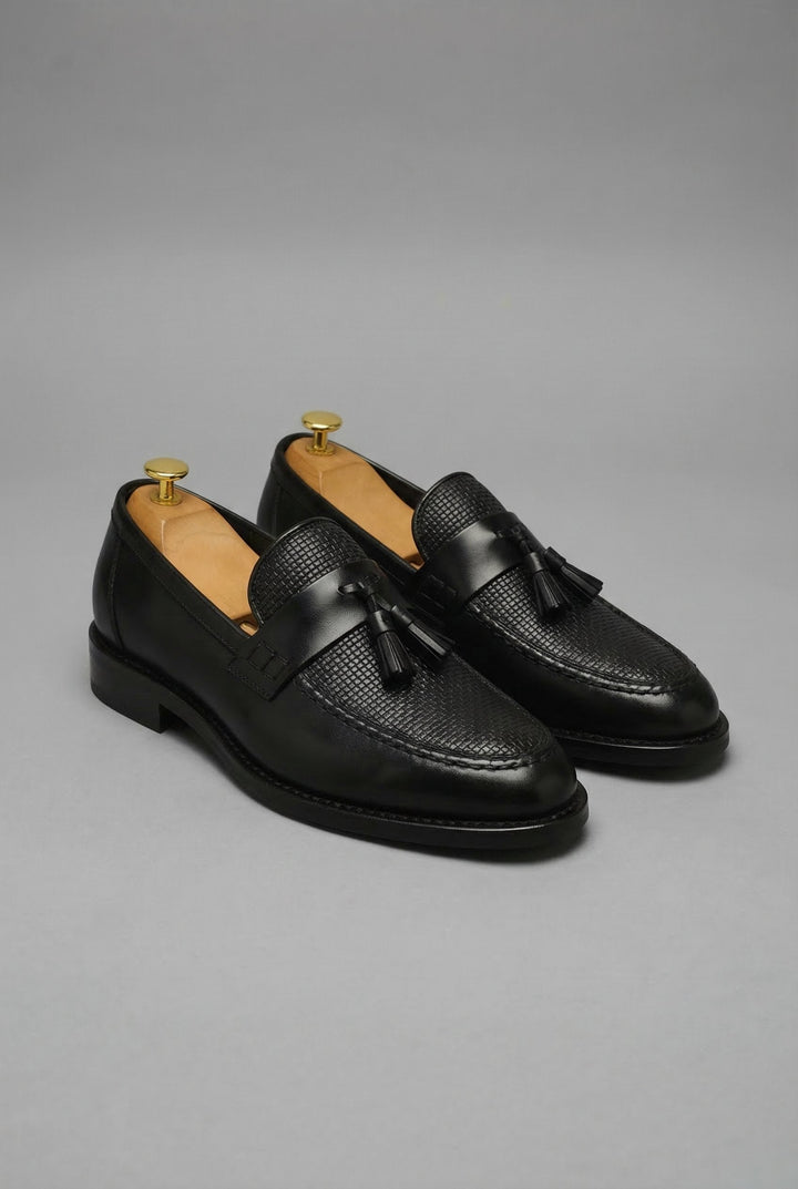 Dominik | Herren Geflochtene Quasten-Slipper Klassische Leder-Loafer