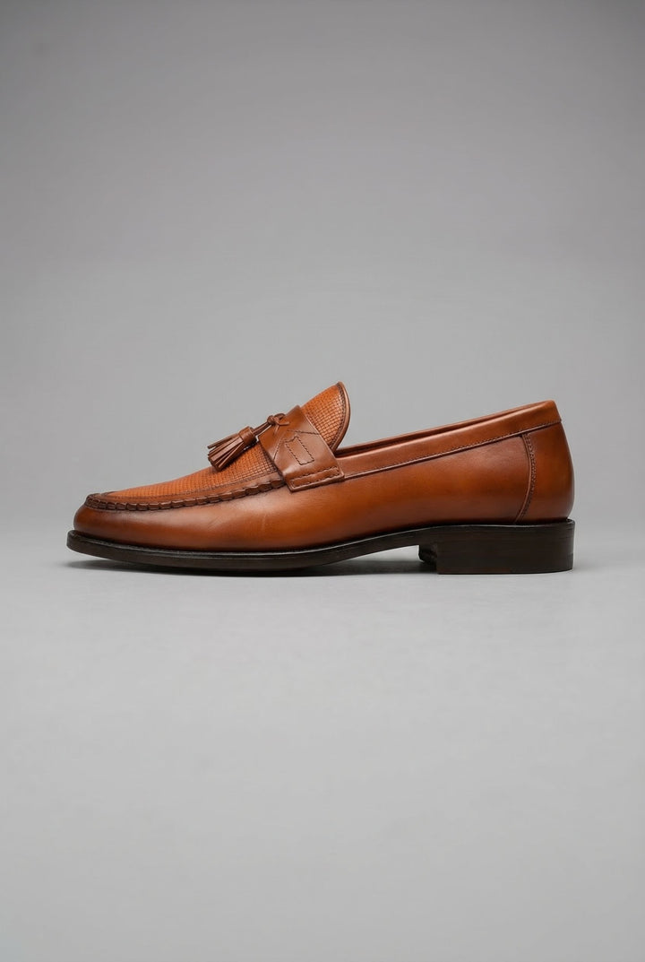 Dominik | Herren Geflochtene Quasten-Slipper Klassische Leder-Loafer