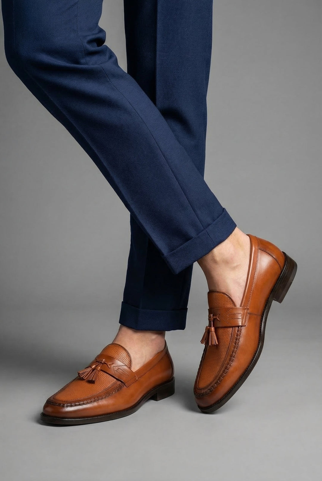 Dominik | Herren Geflochtene Quasten-Slipper Klassische Leder-Loafer