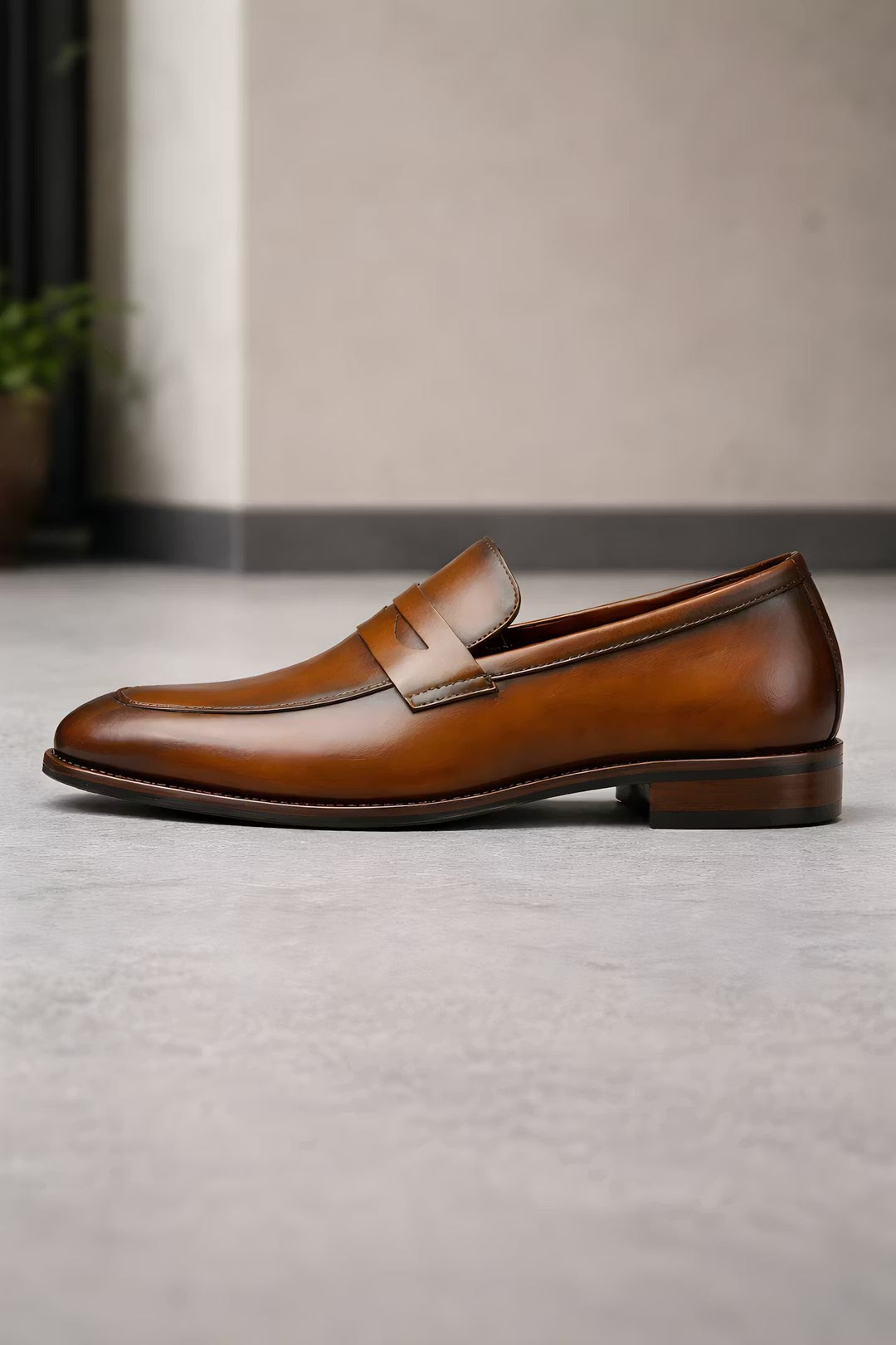 Lukas | Herren Klassische Penny-Loafer Slip-On Lackschuhe