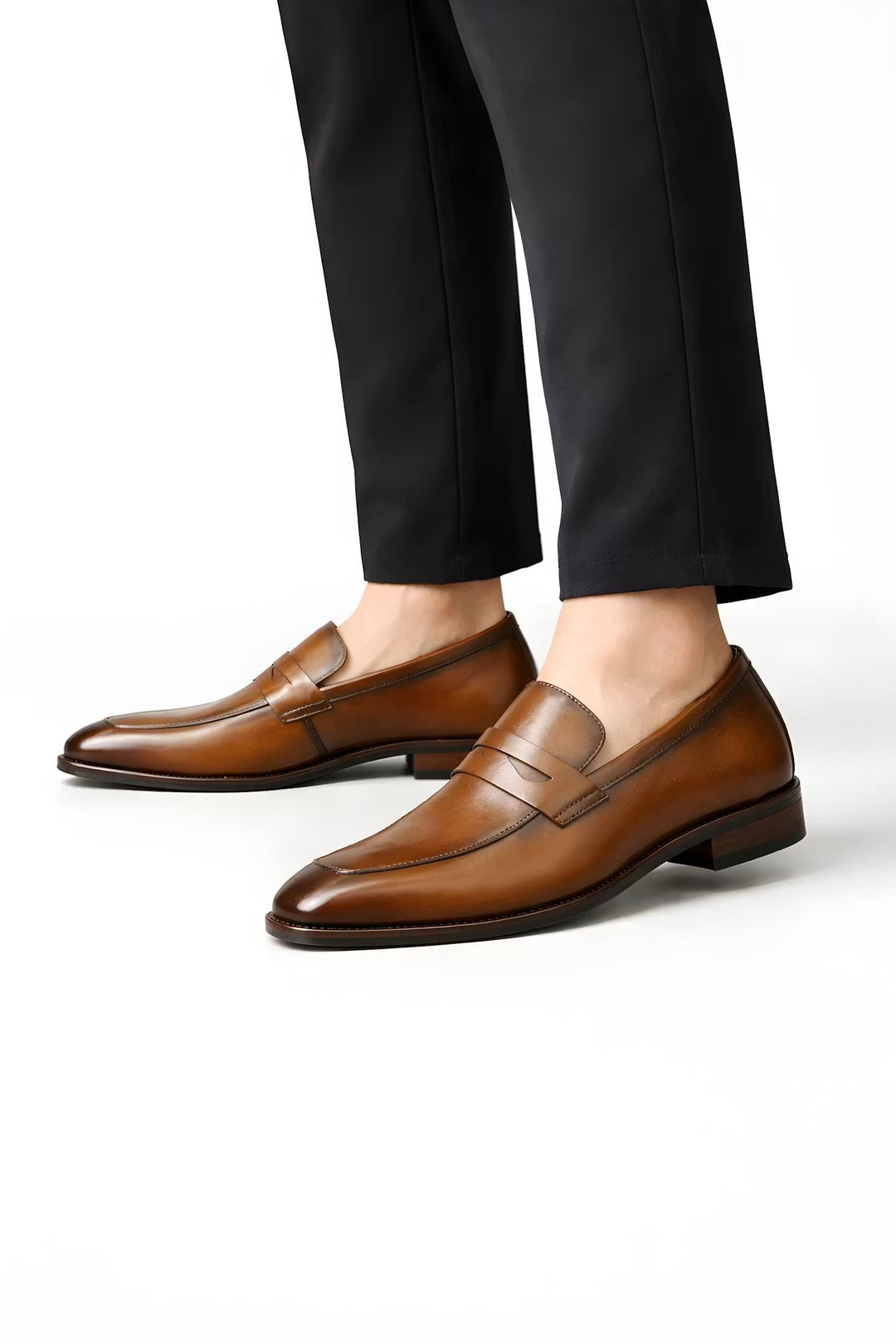 Lukas | Herren Klassische Penny-Loafer Slip-On Lackschuhe