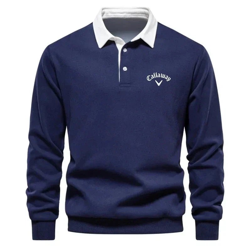 Sebastian | Herren Langarm-Polo Pullover Strick Kontrastkragen Tailored Fit