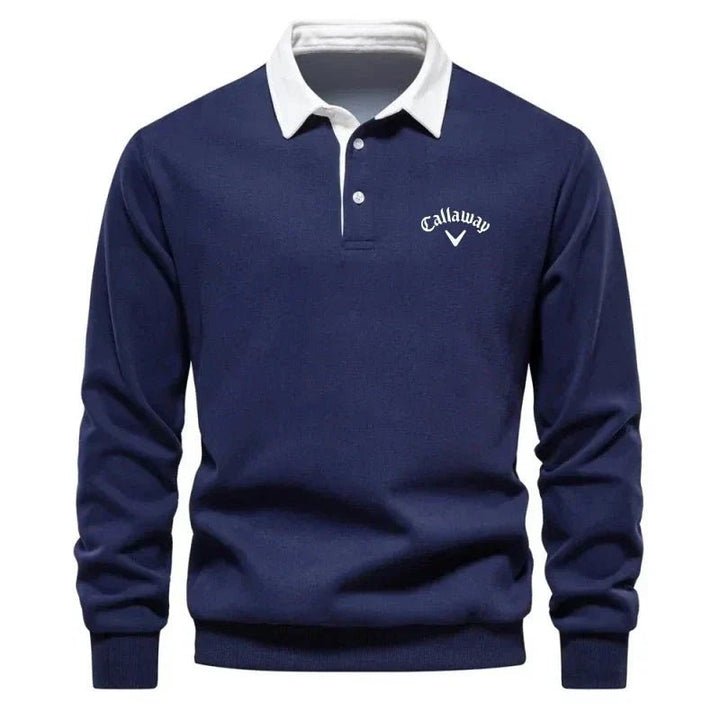 Sebastian | Herren Langarm-Polo Pullover Strick Kontrastkragen Tailored Fit