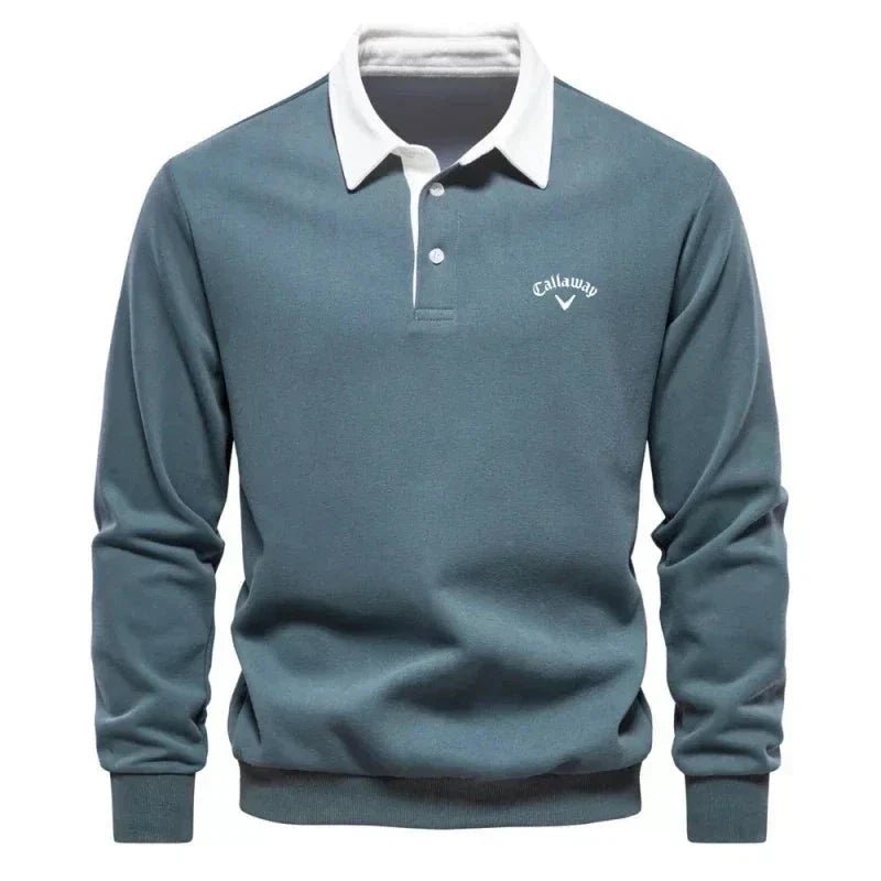 Sebastian | Herren Langarm-Polo Pullover Strick Kontrastkragen Tailored Fit