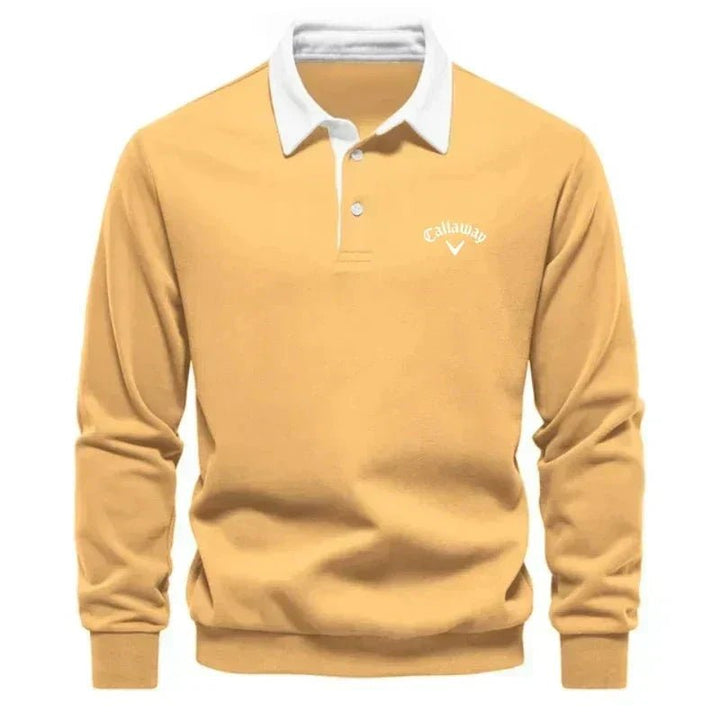 Sebastian | Herren Langarm-Polo Pullover Strick Kontrastkragen Tailored Fit