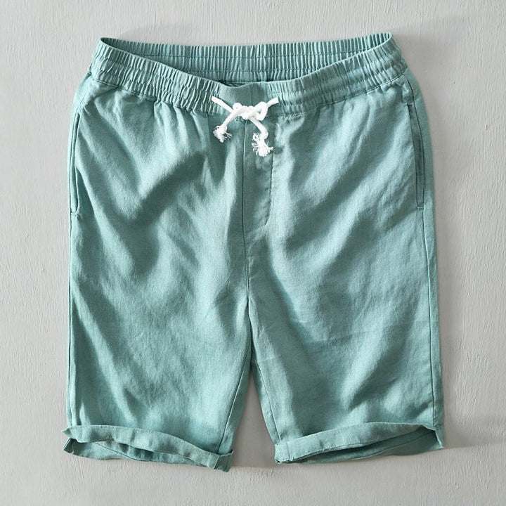 Lukas | Herren Linen Bermuda Shorts mit Kordelzug