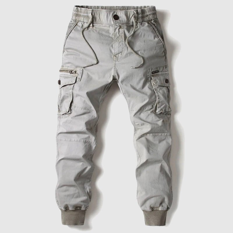 Stefan | Herren Taktische Cargo Jogger Hose Elastischer Bund