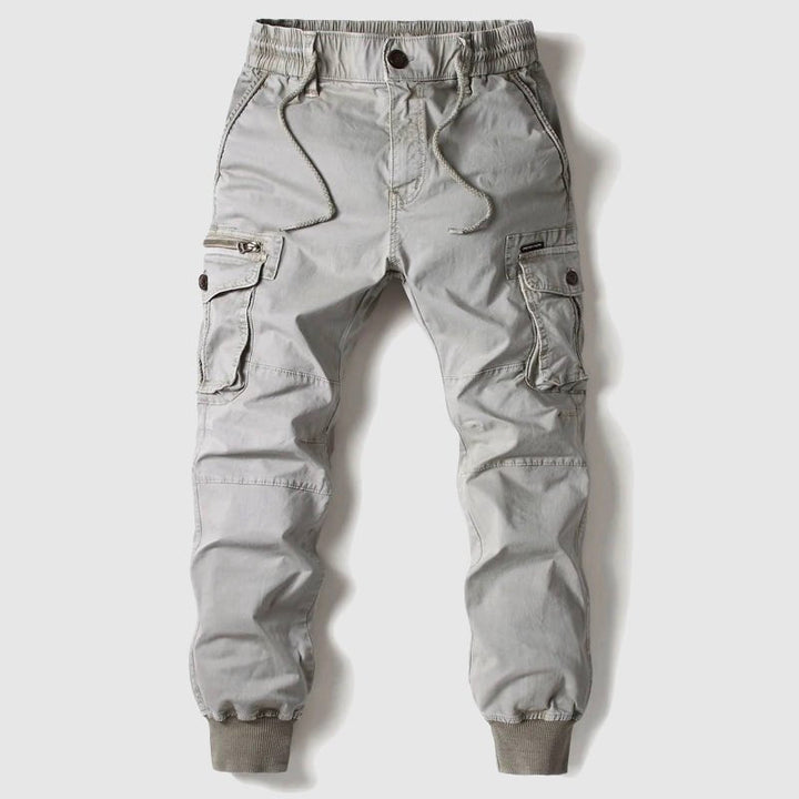 Stefan | Herren Taktische Cargo Jogger Hose Elastischer Bund