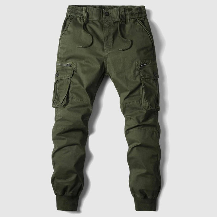 Stefan | Herren Taktische Cargo Jogger Hose Elastischer Bund