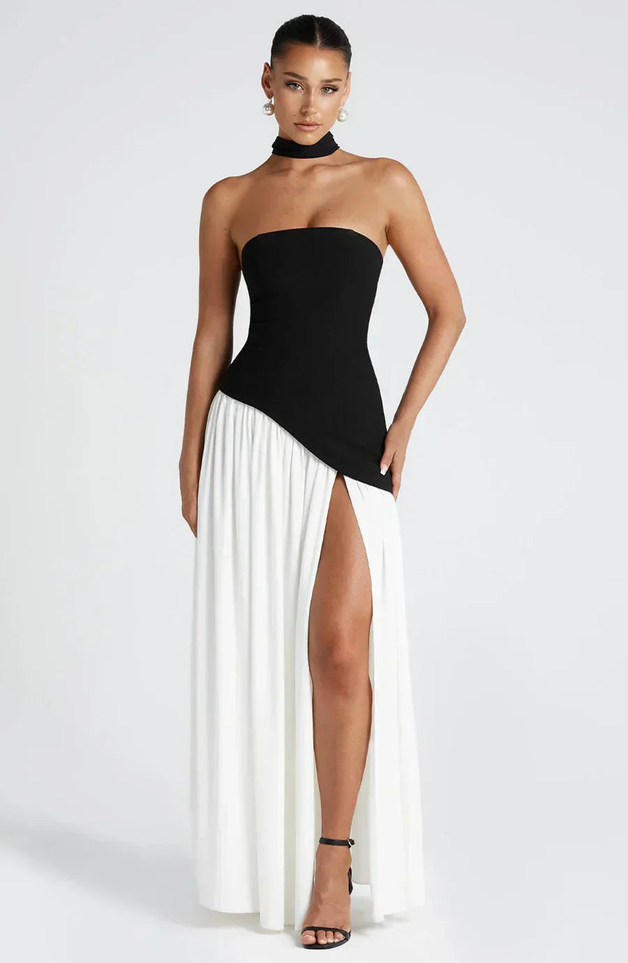 Johanna | Damen Asymmetrisches Maxi Kleid für Hochzeitsgäste