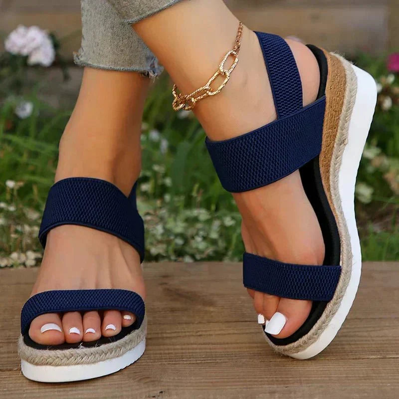 Emilia | Damen Orthopädische Kreuzriemen Plattform Sandalen