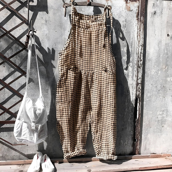 Simon | Unisex Vintage Gestreifter Loose-Fit Latzhosen Overall