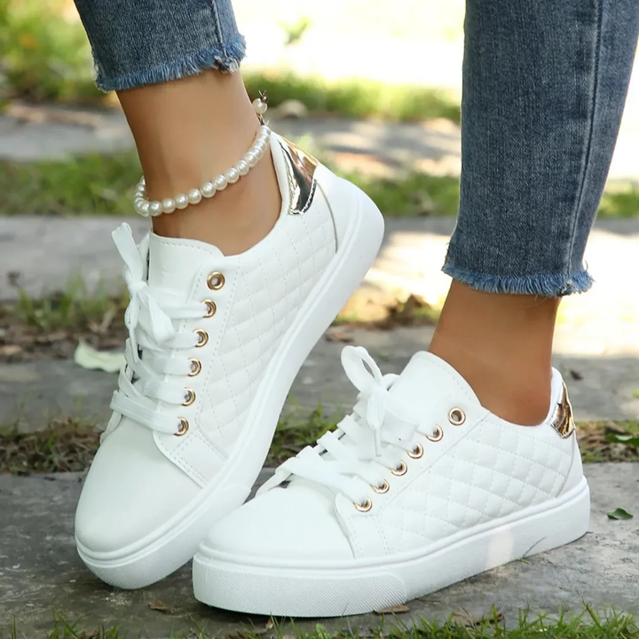 Marion | Damen Freizeit-Sneaker mit Steppung und Schnürung